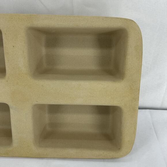 Pampered Chef Mini 4 Loaf Stoneware Bread Pan 15"x 9" FHC Classics VGUC - Picture 3 of 12
